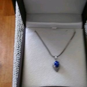 Blue star necklace sterling silver